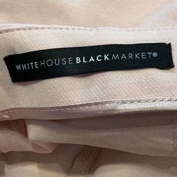NWT The Skinny White House Black Market Goddess Pink Stretch Shinny Pant Size 6 - Picture 8 of 10